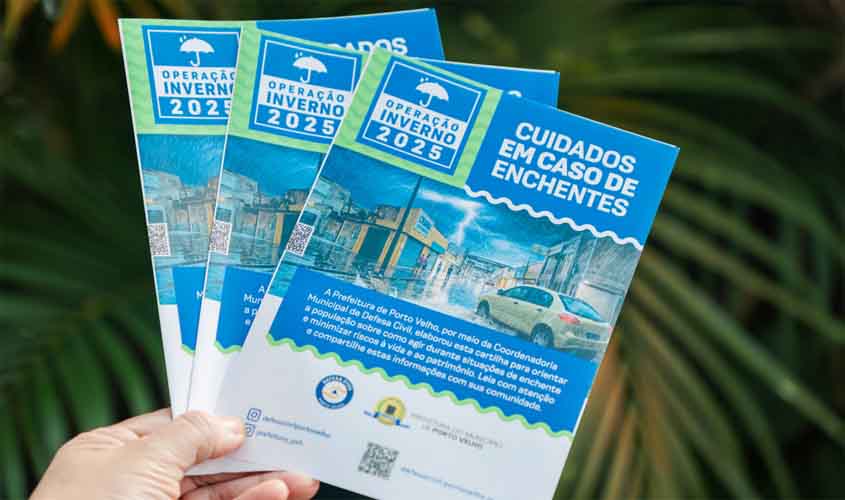 Cartilha orienta população como agir no período de enchente