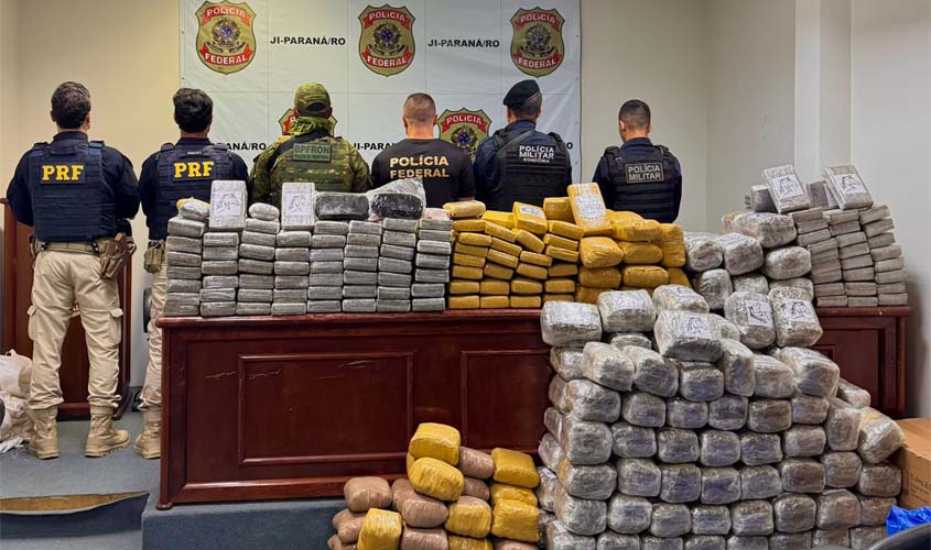 Forças de segurança apreendem 460 kg de drogas em RO