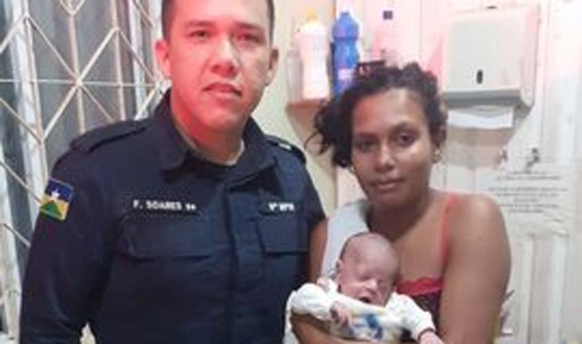 Policiais Militares salvam bebê asfixiado em Vista Alegre do Abunã