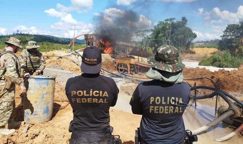 PF realiza Operação URU PRAESIDIUM para combater ações ilegais em terra indígena