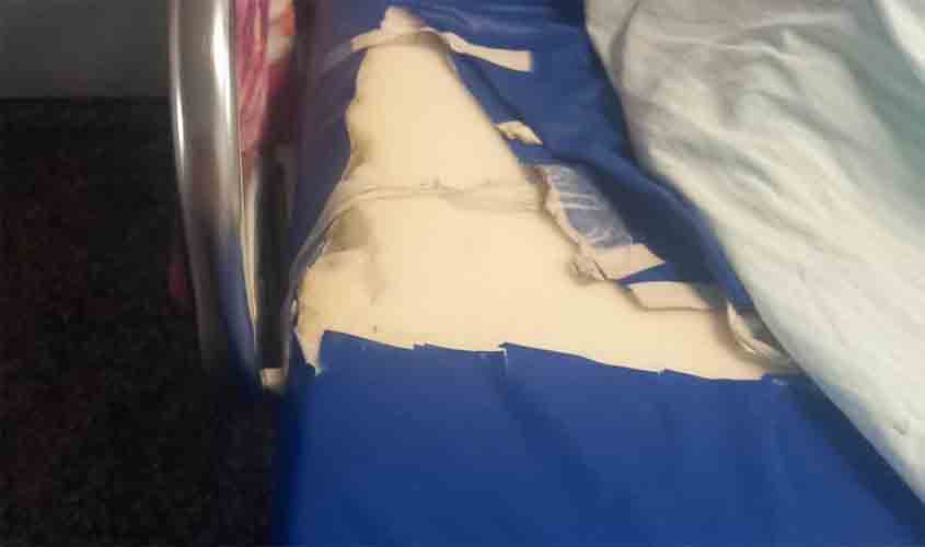 Dra. Taíssa identifica colchões em más condições durante visita no Hospital de Base
