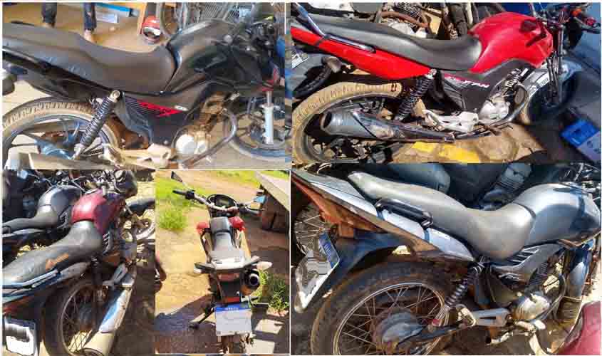 Ação conjunta entre PM e PC resulta na recuperação de cinco motocicletas furtadas 