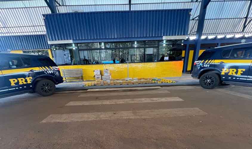 PRF apreende 100kg de drogas em caminhão