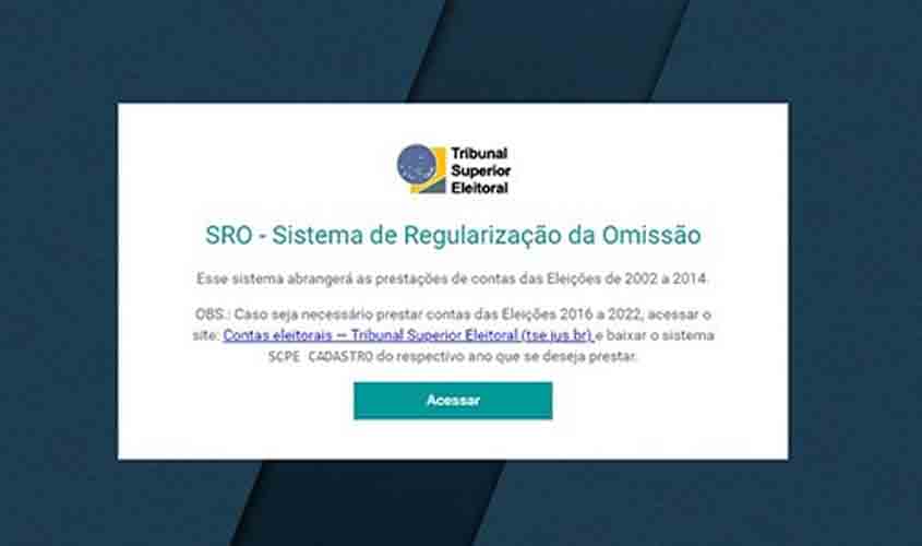 TSE viabiliza sistema para regularizar contas eleitorais não prestadas até 2014