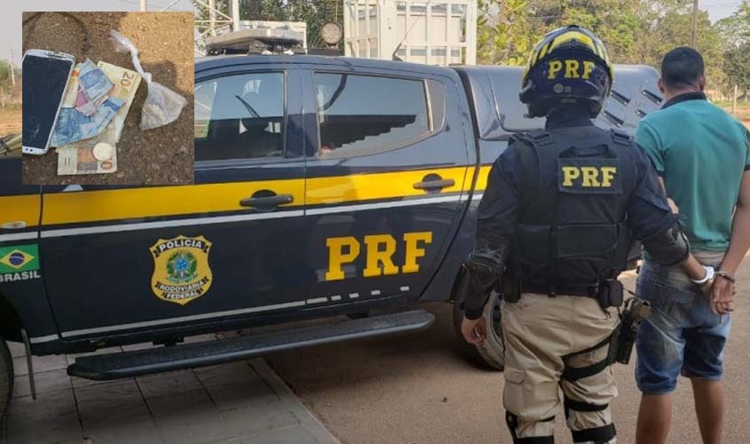 Em Porto Velho, PRF prende homem com pedras de crack