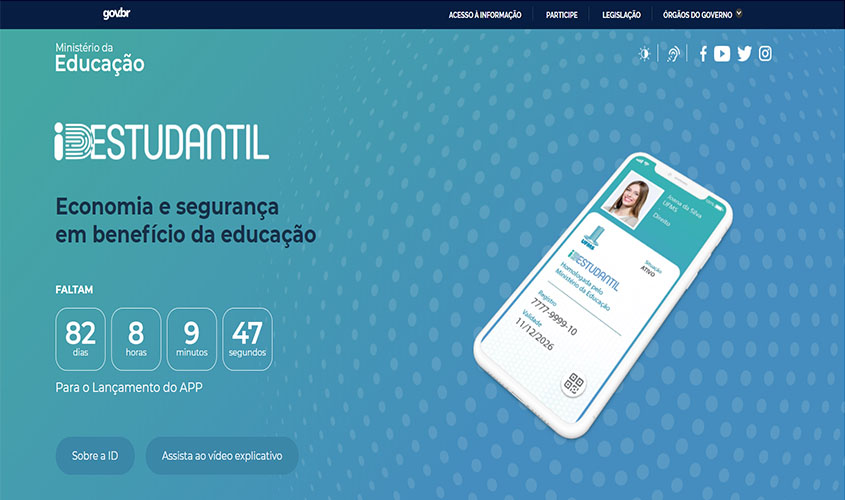 MEC lança o portal da carteirinha estudantil digital