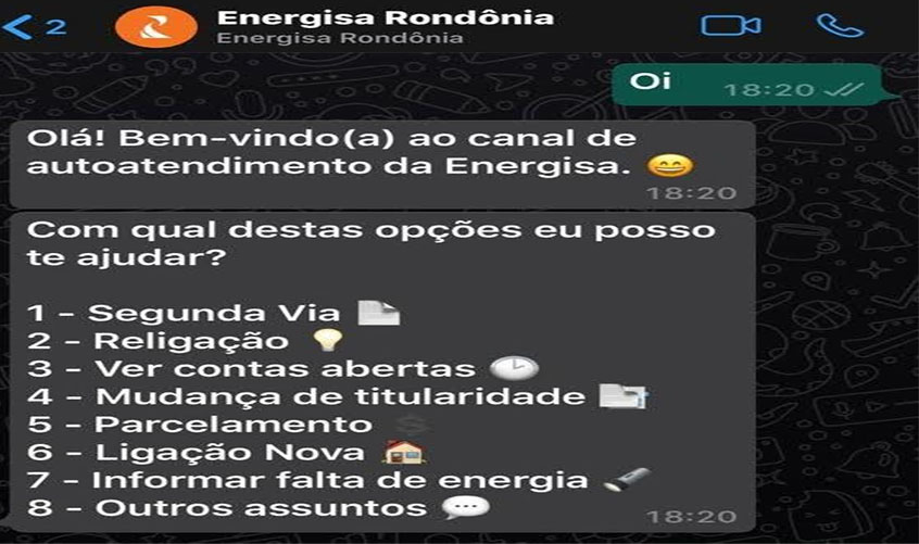 Em agosto, Energisa registra 90 mil atendimentos em Rondônia