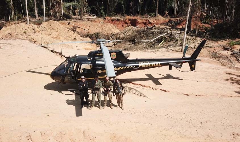 PF RO realiza ação para combater garimpo ilegal no Parque Nacional Mapinguari