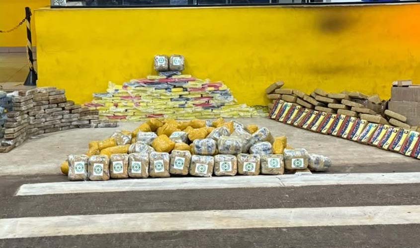 PRF apreende drogas em carreta na BR-364
