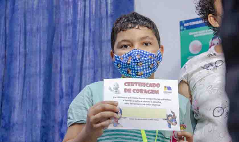 Porto Velho começa a vacinar crianças contra a covid-19