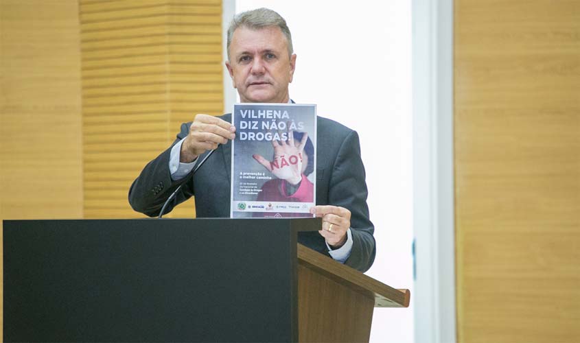 Luizinho Goebel enaltece campanha contra as drogas no município de Vilhena