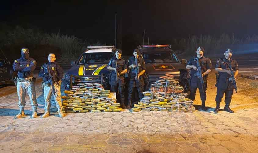 Ação integrada entre PRF E PMGO apreende mais de 200 kg de drogas na Cidade de Goiás