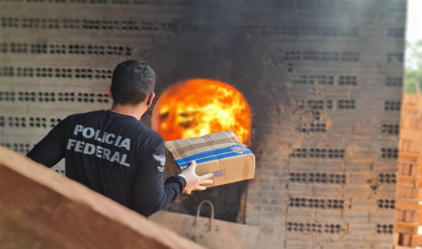 PF incinera mais de 140 quilos de drogas em Porto Velho/RO