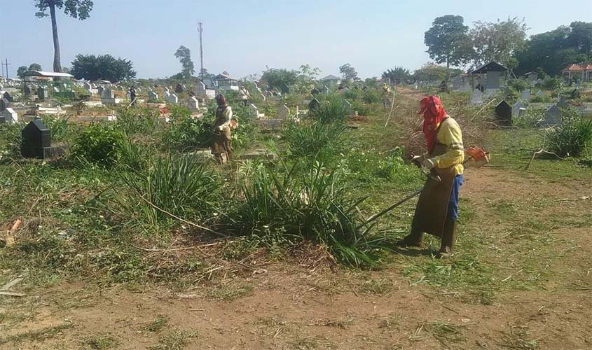 Semusb antecipa limpeza de cemitérios para visitação