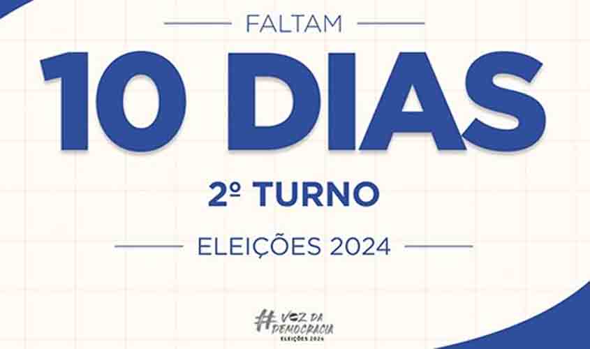 Faltam 10 dias: 2º turno do pleito abrange 33,9 milhões de eleitores de 51 municípios