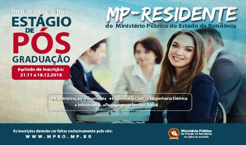 Ministério Público encerra inscrições para seleção de estagiário de nível pós-graduação nesta terça-feira