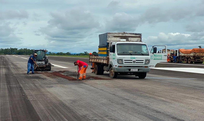 DER executa a manutenção de aeroportos sob responsabilidade do Governo de Rondônia no interior