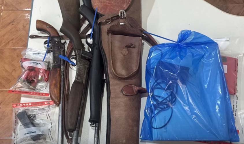 Polícia Civil de RO apreende armas e drogas 