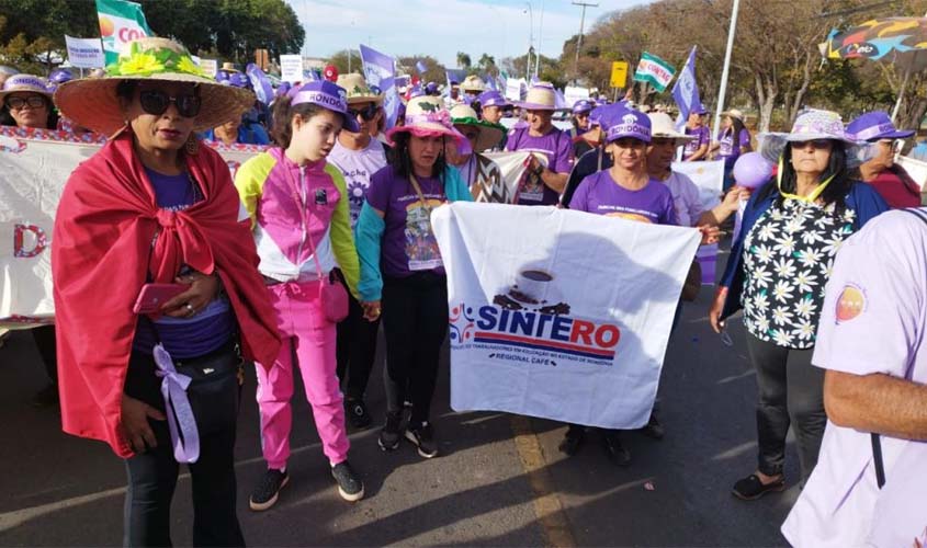 Mulheres da Educação de Rondônia participam da Marcha das Margaridas em Brasília