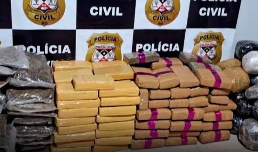 Polícia Civil e Ibama apreendem 200 kg de drogas no Rio Guaporé