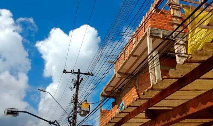 Construção civil: risco de choques, alerta da Energisa