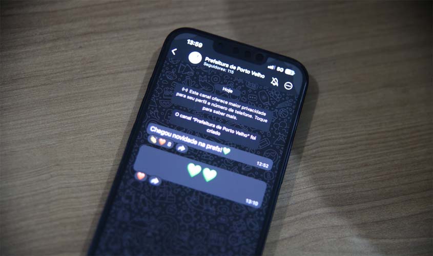 Canal oficial no WhatsApp amplia comunicação da prefeitura