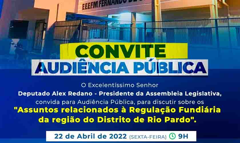 Audiência pública vai debater a necessidade de regularização fundiária em Rio Pardo