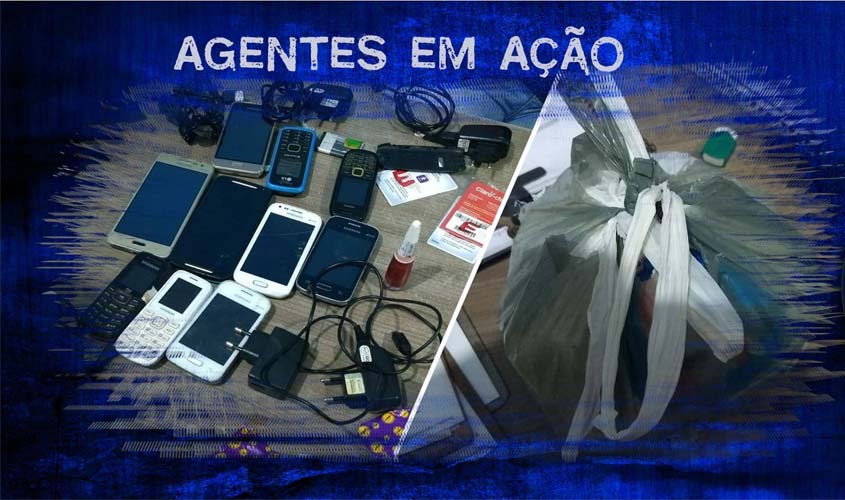 Pacote recheado de celulares se destinava a detentos do presídio de Cacoal