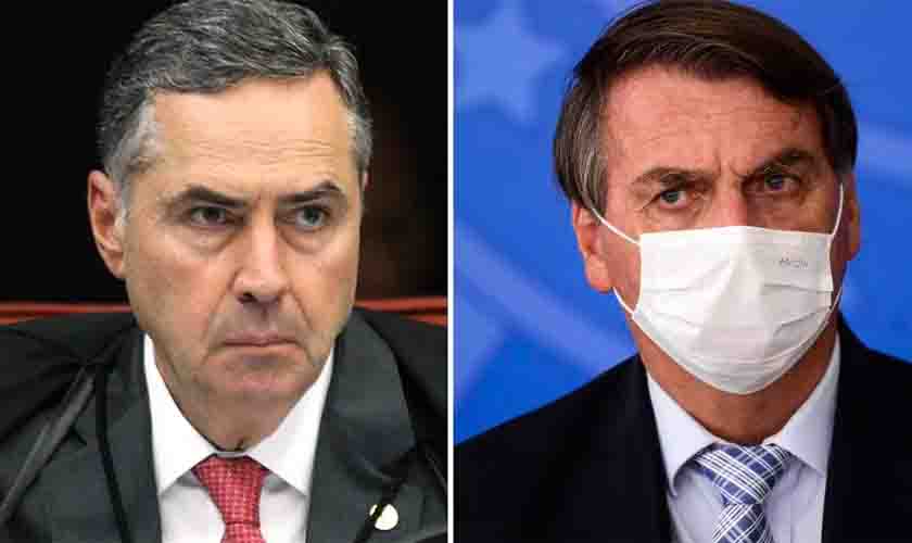 Bolsonaro volta a atacar Barroso e insinua fraude: “mesmas pessoas que tiraram Lula da cadeia vão contar os votos no TSE”