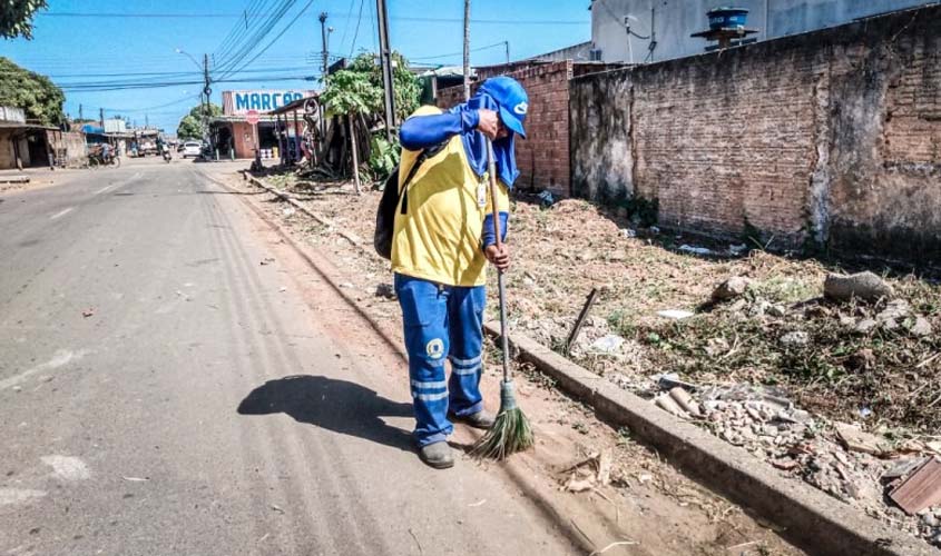 Serviços de limpeza acontecem em 30 pontos de Porto Velho nesta terça-feira (19)