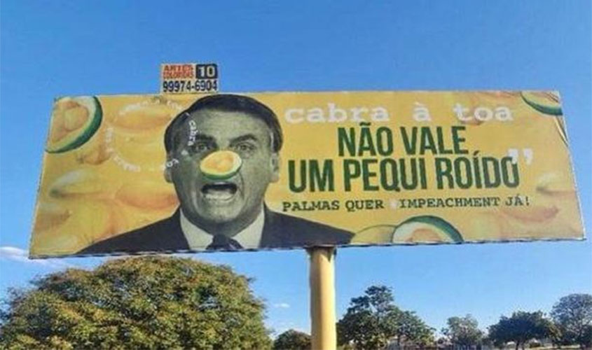 Produtor rural bolsonarista aciona Judiciário e PF para retirar outdoors críticos a Jair Bolsonaro