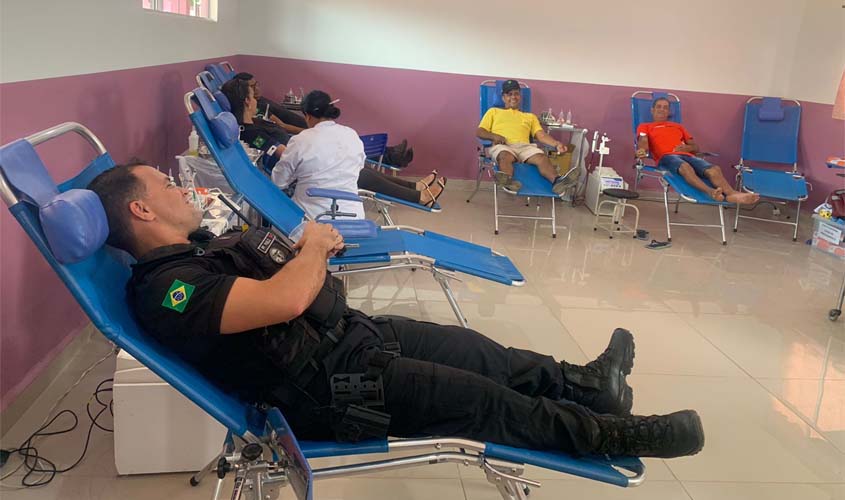 Fhemeron coleta mais de 60 bolsas de sangue em Nova Mamoré por indicação da deputada Dra Taíssa
