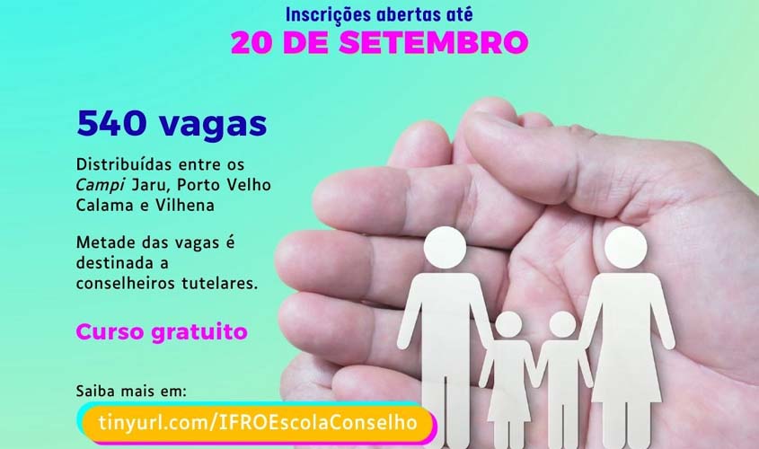 IFRO abre seleção para curso sobre direitos de crianças e adolescentes