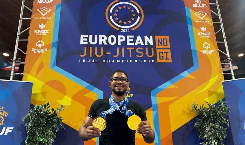 Rondônia se destaca em Roma com ouro duplo de Jiu-Jitsu No-GI em Campeonato Europeu