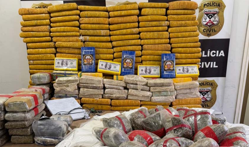 Polícia Civil apreende 244 kg de drogas em Rondônia