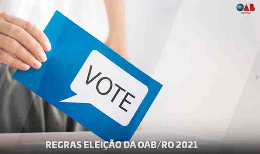 Confira regras que devem ser cumpridas por candidatos e eleitores no dia votação para Conselho da Seccional da OAB em Rondônia