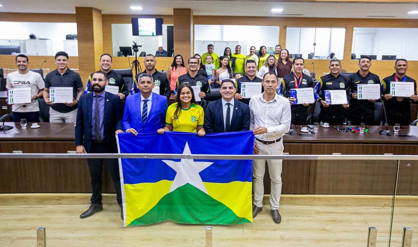 Policiais atletas de Rondônia recebem homenagem