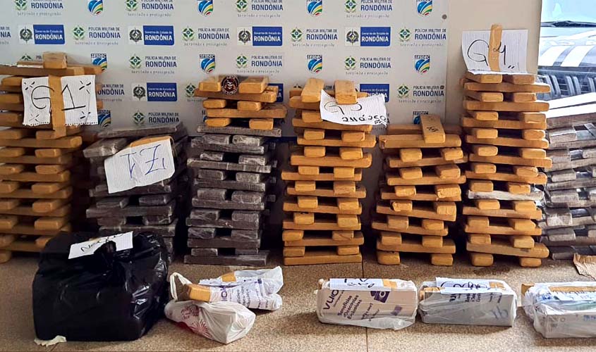 Polícia Militar apreende mais de 230 kg de droga