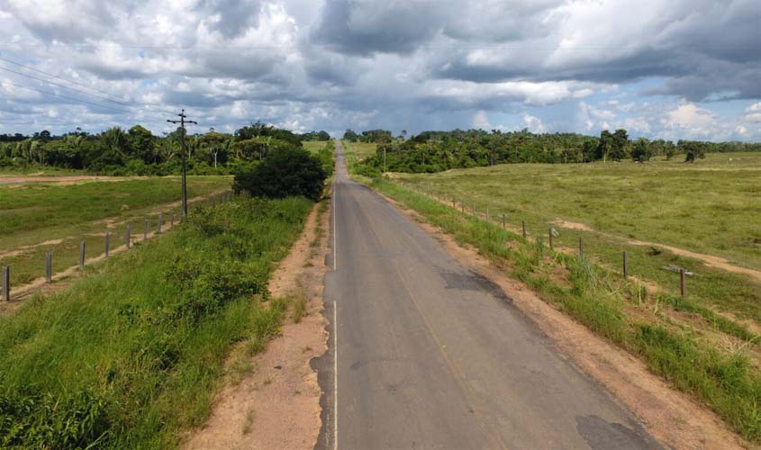 Revitalização realizada na RO-459 sentido melhora trafegabilidade