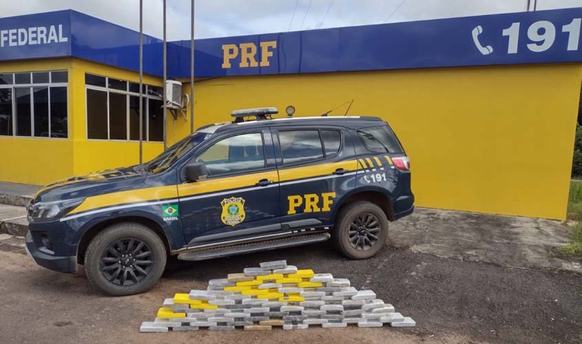 Em Porto Velho/RO, PRF apreende mais de 70 Kg de cocaína