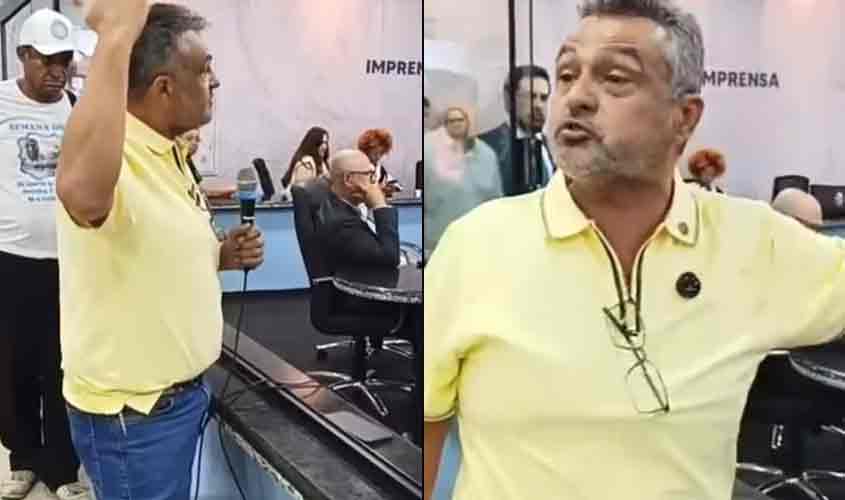 Barraco em nome defesa do chefe: servidor comissionado do governo Rocha tenta invadir plenário durante audiência pública da BR-364 em Ji-Paraná