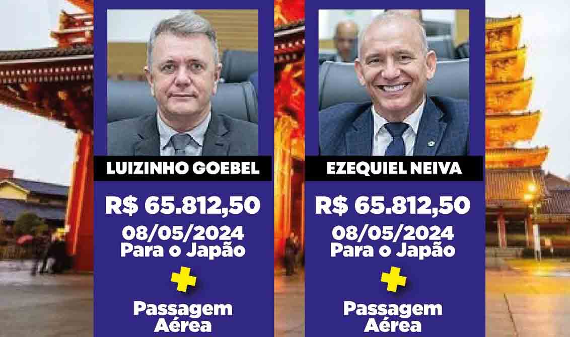 Na farra das diárias da ALE Rondônia, dois deputados receberam R$ 130 mil para viagem a Tóquio