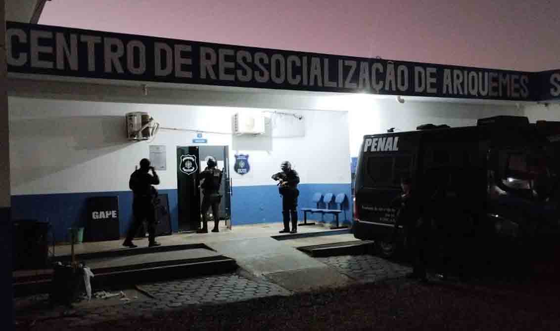 Operação 'Status praesens' reforça segurança em unidade prisional de Ariquemes