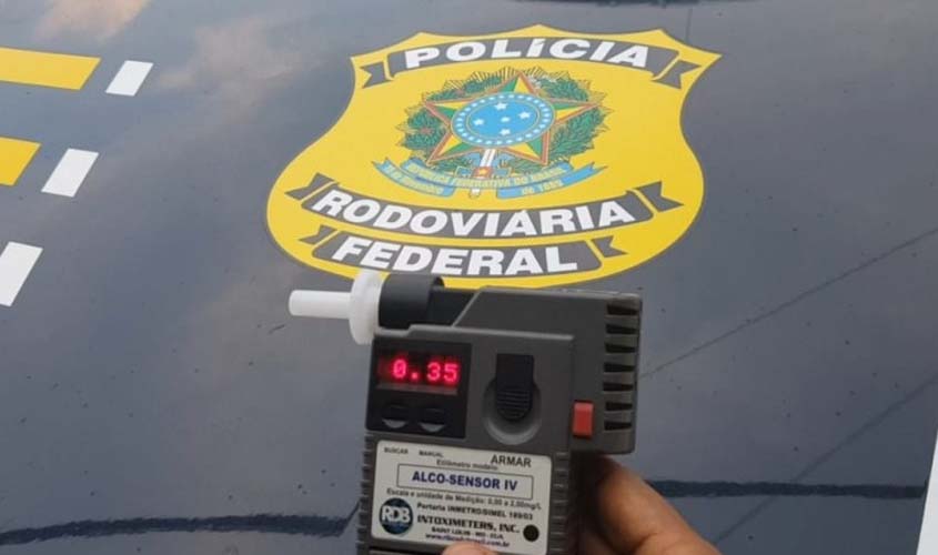 Álcool e direção: em Rondônia, PRF autua 36 motoristas por alcoolemia