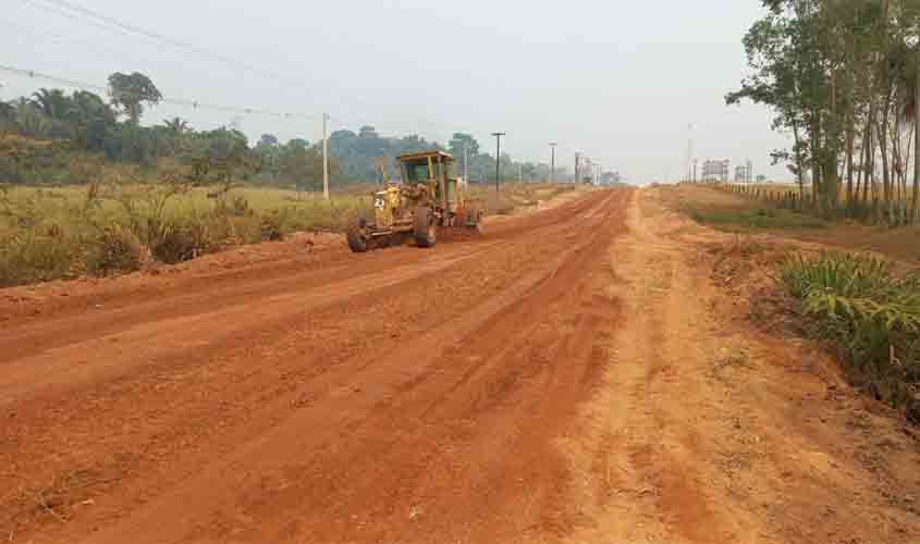 Avanço nas obras de recuperação e manutenção dos 177 km da RO-420