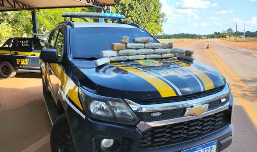 PRF em Rondônia apreende quase 14 kg de maconha com apoio do BPFRON