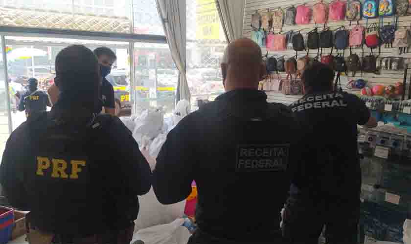 Em Porto Velho/RO, PRF e Receita Federal realizam operação de repreensão ao contrabando e descaminho