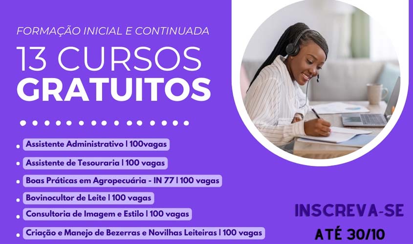 Campus oferta 1300 vagas em cursos de formação inicial e continuada na modalidade EaD