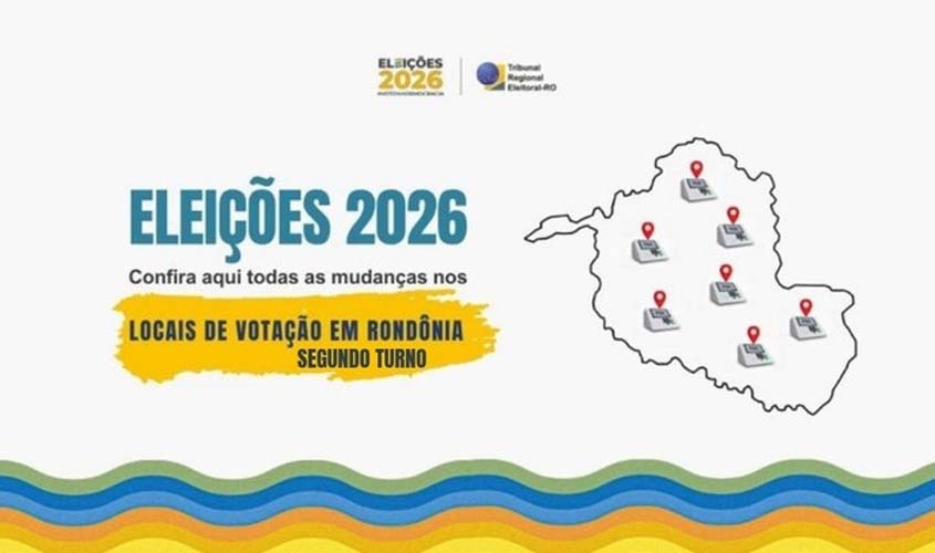 Para o Segundo Turno em Rondônia apenas 3 locais de votação foram alterados