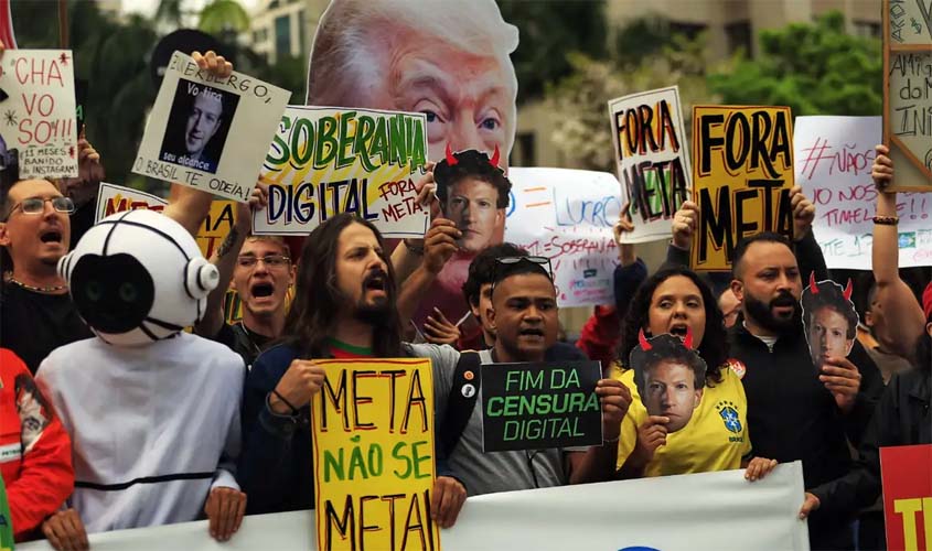 Ato em São Paulo cobra neutralidade da Meta nas eleições